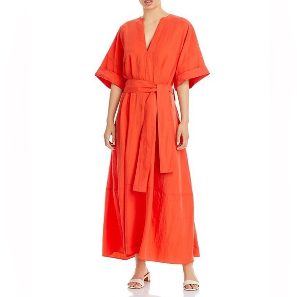 Vince Belted V-Neck Dress, size XS - Picture 2 of 13